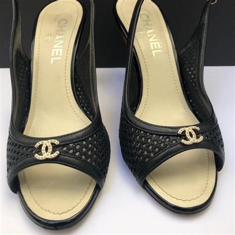 chanel slingback with pearl|chanel slingback pumps.